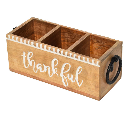 Beaded design Wooden Carved Caddy