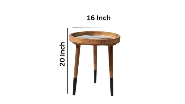 Galaxy Decal work Round Side Wooden Table