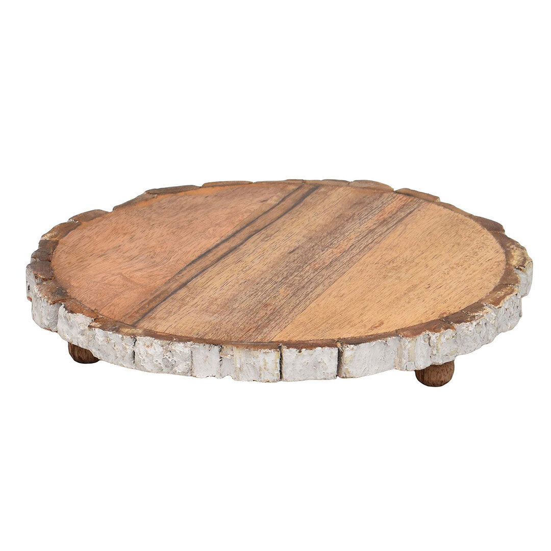 Bark Wooden edges round Trivet