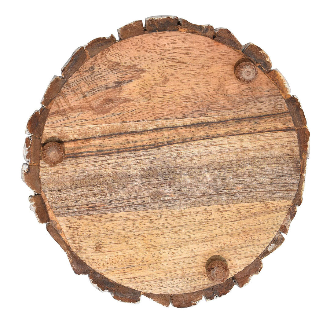 Bark Wooden edges round Trivet