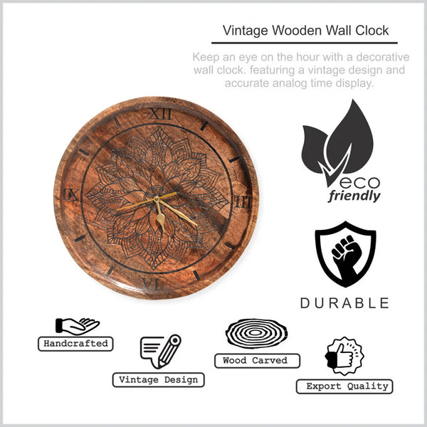 Wooden Carved, Vintage Wall Clock (GD2293)