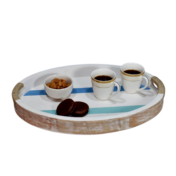 Cstl Rnd Stripe Wooden Tray