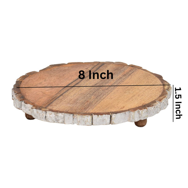 Bark Wooden edges round Trivet