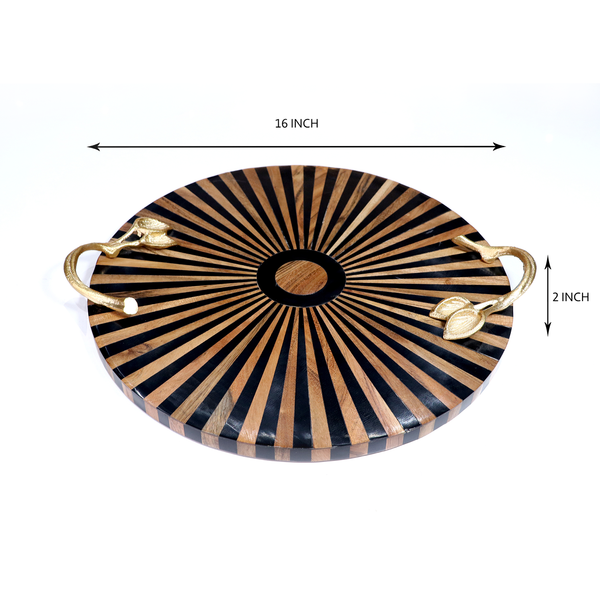 Resin Wooden tray (GD6082)