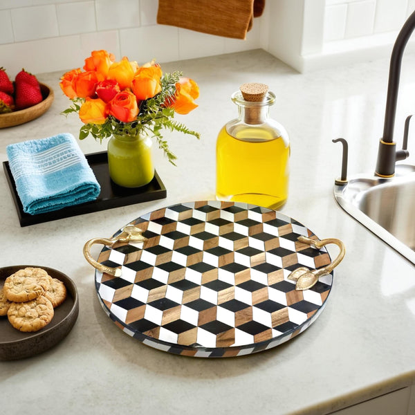 Resin Wooden tray (GD6080)