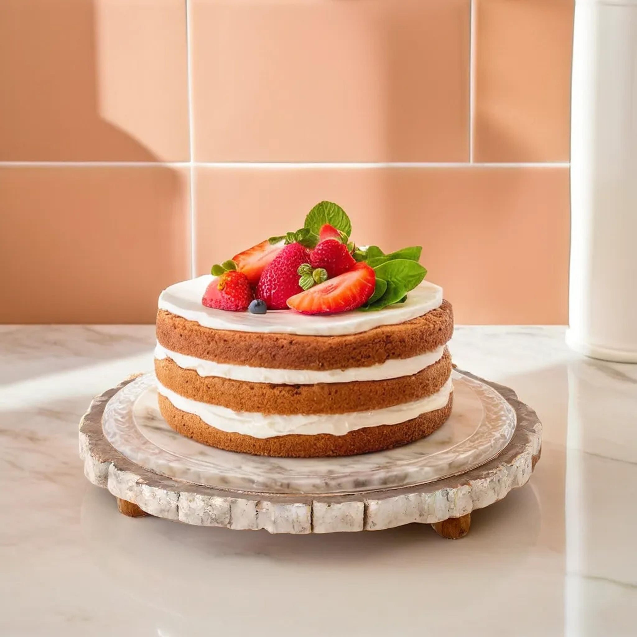 Bark Wooden edges round Trivet