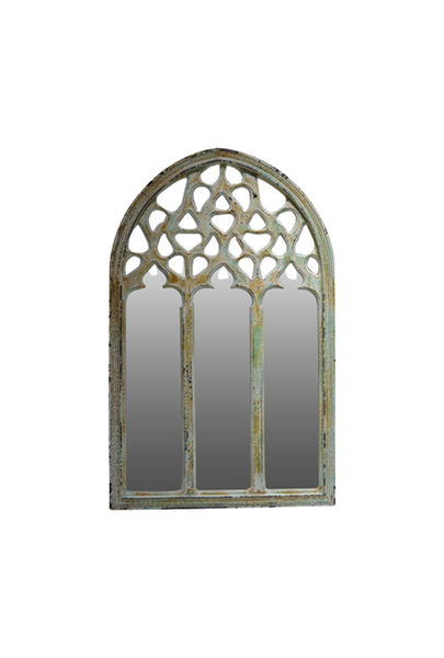 Wooden window design Antique wall Mirror