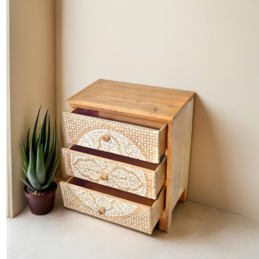 Carved wooden cabinet