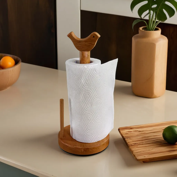 Birdie icon Wooden Kitchen Towel Holder