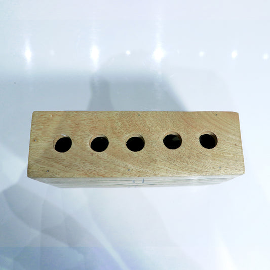 Wooden Line art carved make up brush holder    (GD6051L)