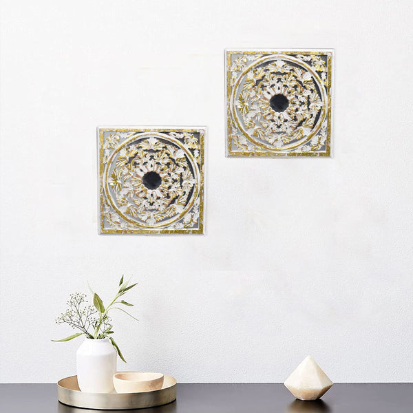 Wooden Carved Wall Panel, Set of 2 (GD2016)