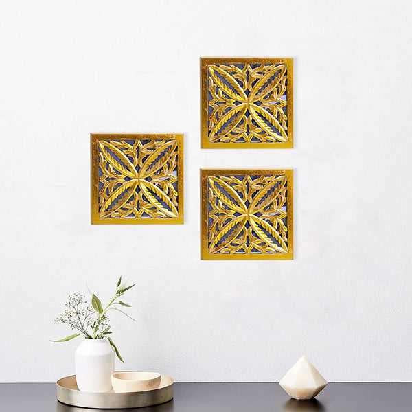 Wooden Carved Wall Panel, Set of 3 (GD2023)